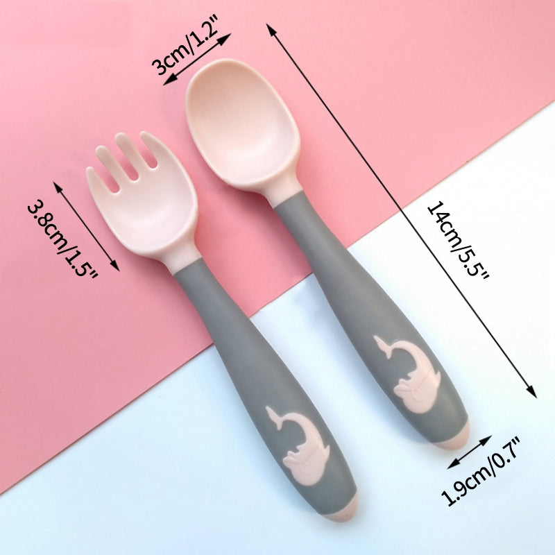 Silicone Spoon and Fork Set